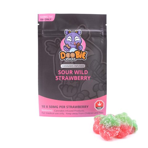 Doobie Snacks Mg Thc Gummies Sour Wild Strawberry