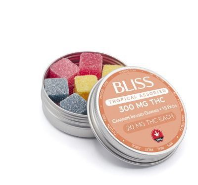 buy Bliss Tropical Assorted Gummies - 300mg THC-bliss_300mg