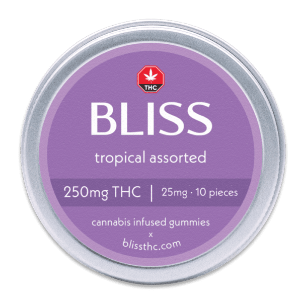 Bliss Tropical Assorted Gummies - 250mg THC