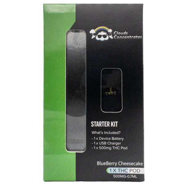 Clouds Concentrates - JUUL THC Starter Kit - Blueberry Cheesecake