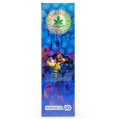 so high ml disposable blueberry kush colour box