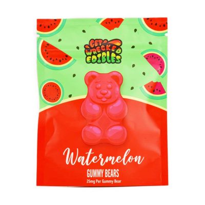 Get Wrecked Edibles - 300mg THC Gummy Bears - Watermelon