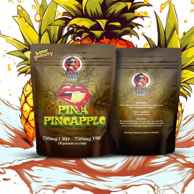 Mana Anne’s Edibles – Pina Pineapple Gummy – mg CBD : mg THC
