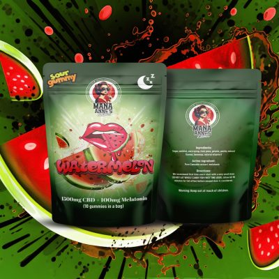 Mana Anne’s Edibles – Watermelon Gummy – mg CBD : mg Melatonin