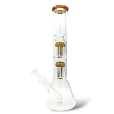 13.5" Dual Tree Perc Beaker Bong - $134.99 brwn