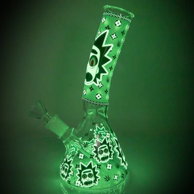 black monogram glow bong