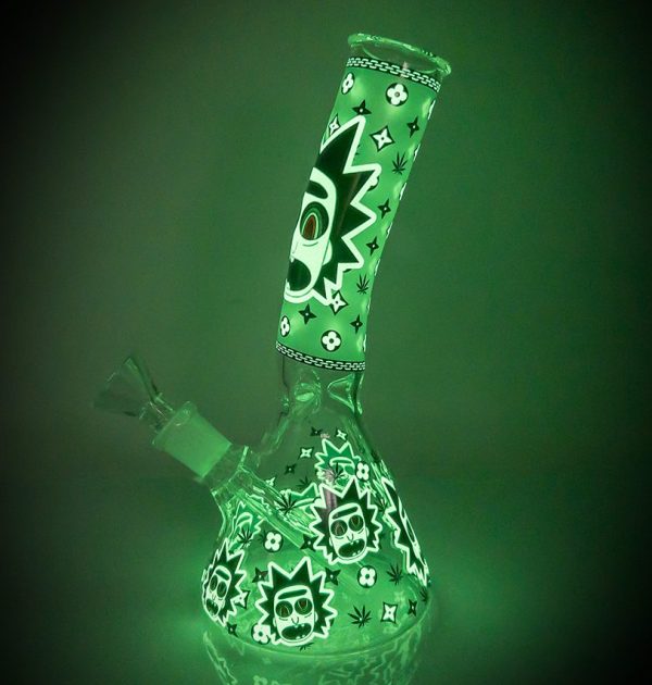 black monogram glow bong